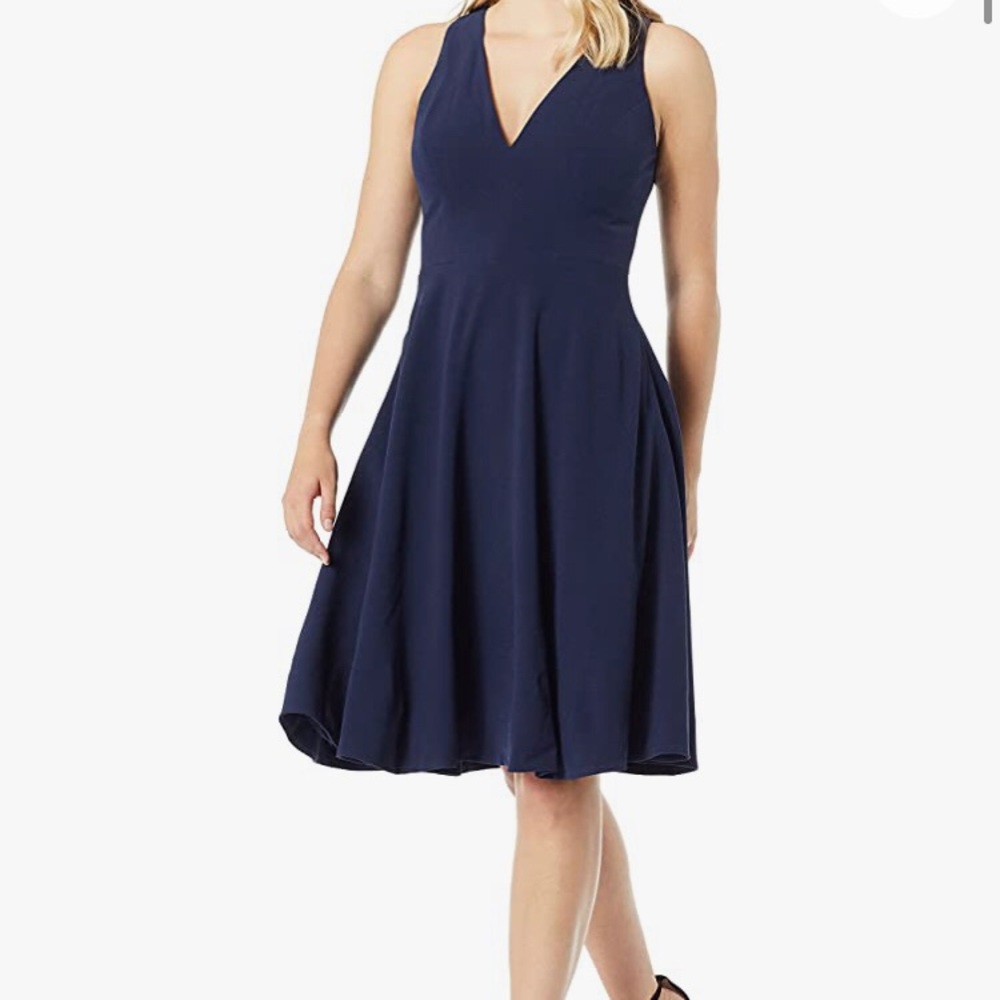 NWT Dress the Population Catalina Solid Sleeveless Fit & Flare